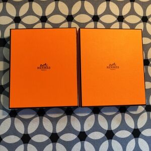 HERMES Original 2 Unused Jewelry box size 4 x 4,5
